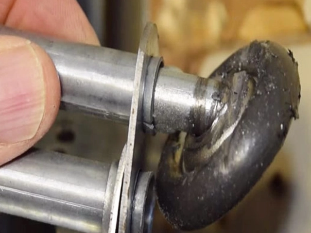 Worn roller wheels before the repair