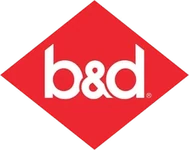 B&D garage doors and openers brand logo