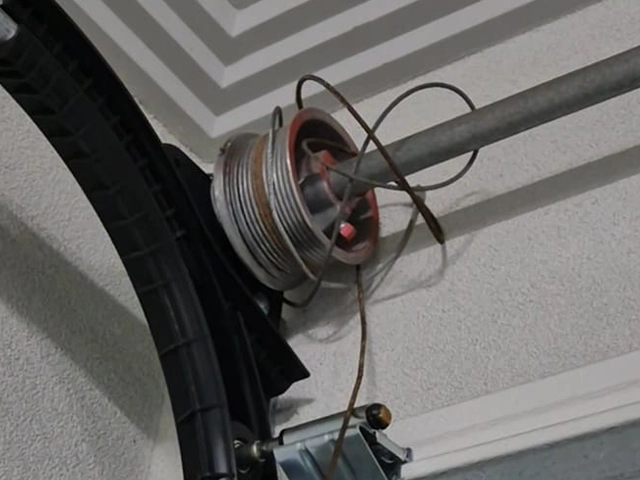 Snapped garage door cable