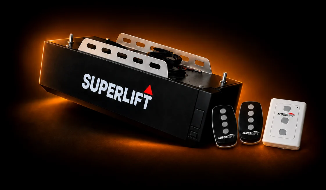 Superlift SDO-5 Ultra opener with two remotes and a wall control